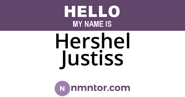 Hershel Justiss