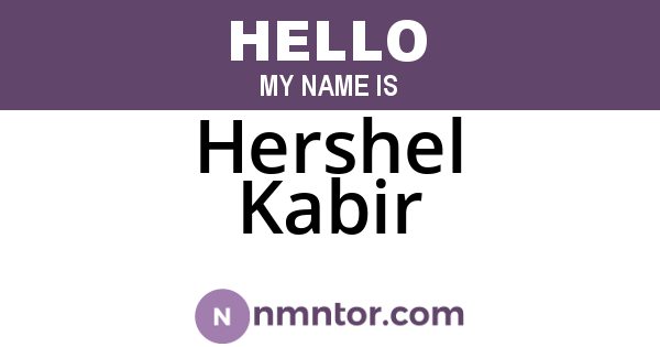 Hershel Kabir