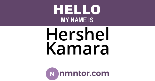 Hershel Kamara