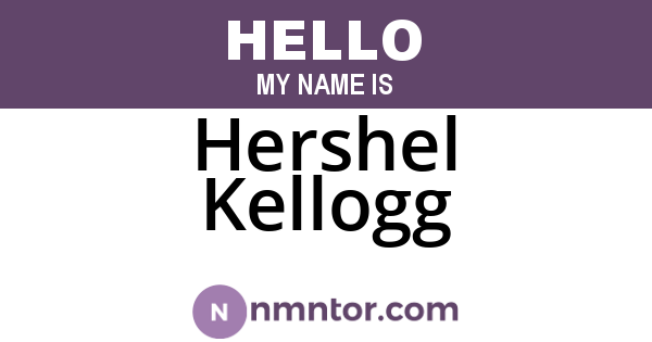 Hershel Kellogg