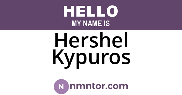Hershel Kypuros