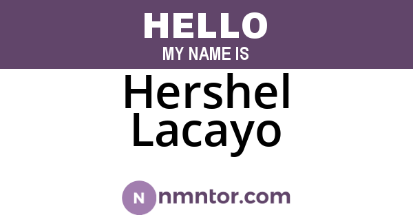 Hershel Lacayo