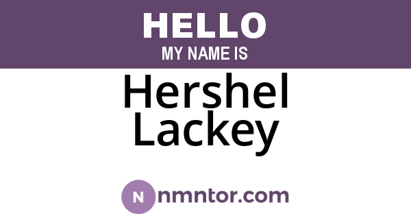 Hershel Lackey