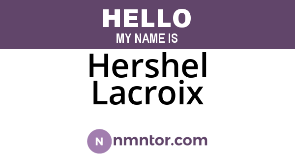 Hershel Lacroix