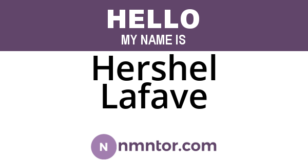 Hershel Lafave