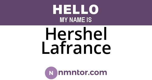 Hershel Lafrance