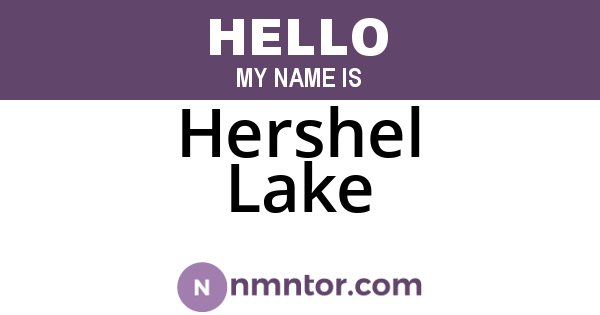Hershel Lake