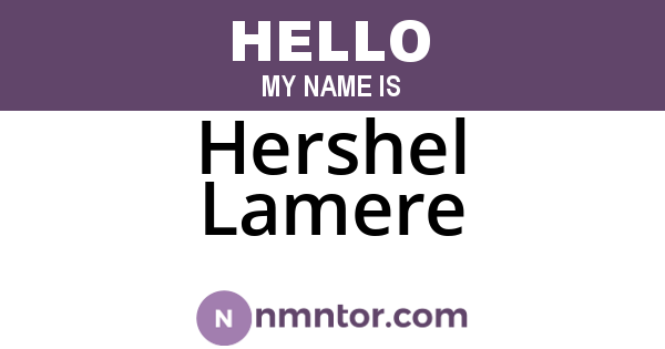 Hershel Lamere