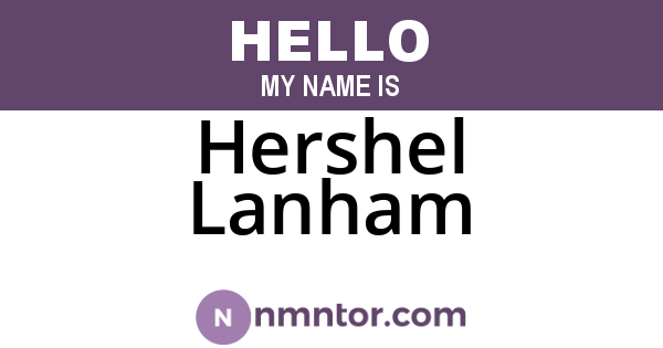 Hershel Lanham
