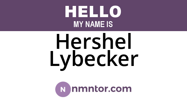 Hershel Lybecker