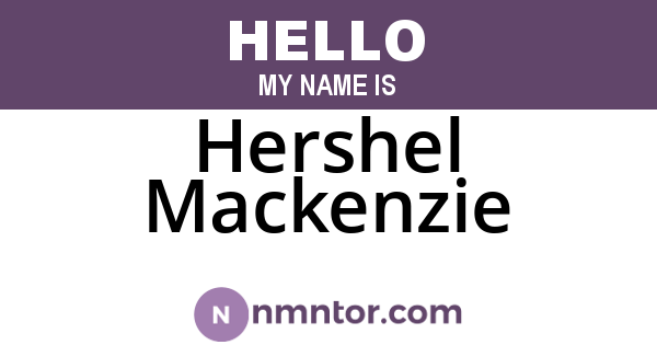 Hershel Mackenzie