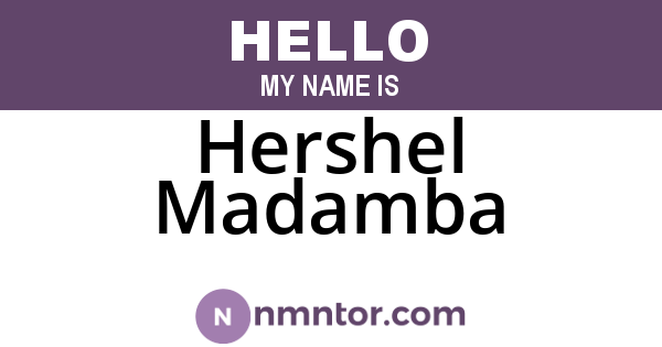 Hershel Madamba