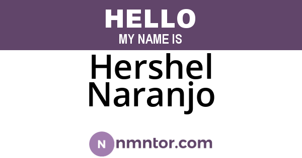 Hershel Naranjo