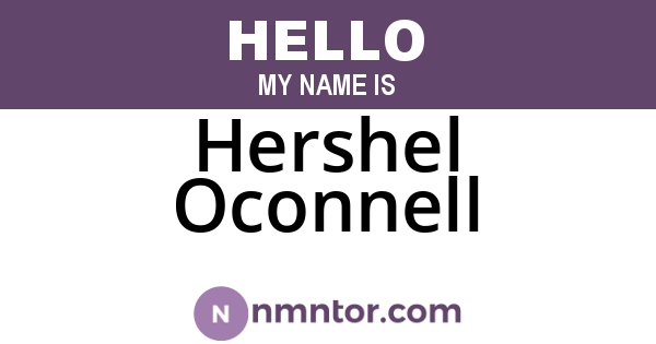 Hershel Oconnell