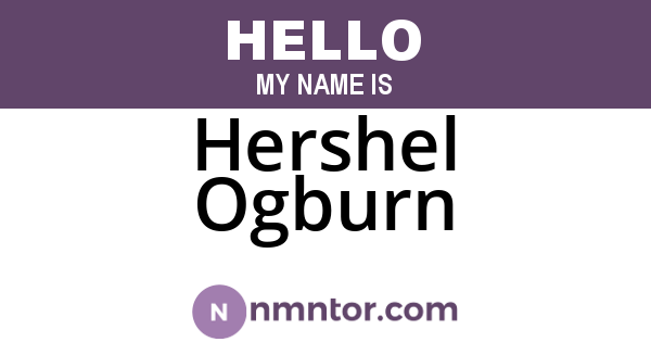 Hershel Ogburn