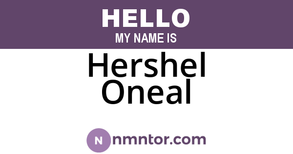 Hershel Oneal