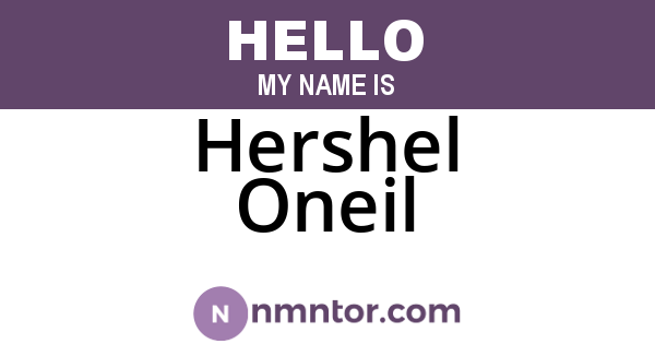 Hershel Oneil