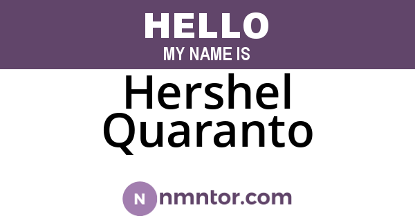Hershel Quaranto