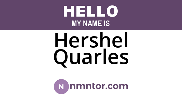 Hershel Quarles