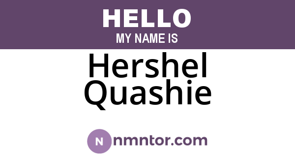 Hershel Quashie