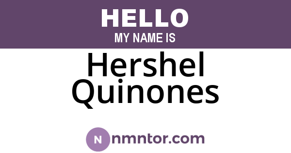 Hershel Quinones