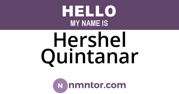 Hershel Quintanar