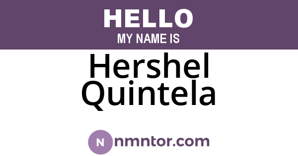 Hershel Quintela