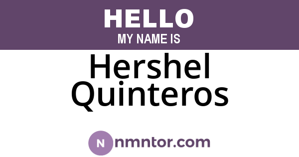 Hershel Quinteros