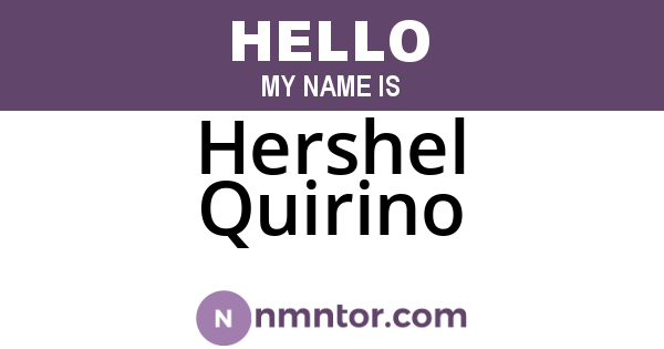 Hershel Quirino