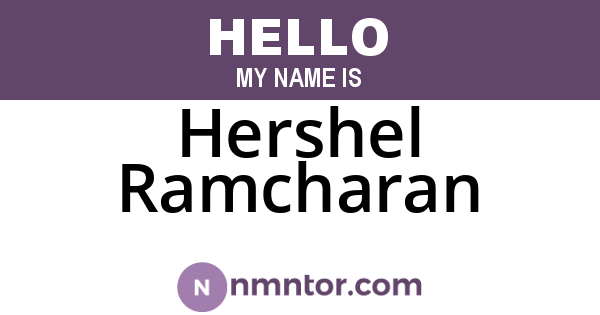 Hershel Ramcharan