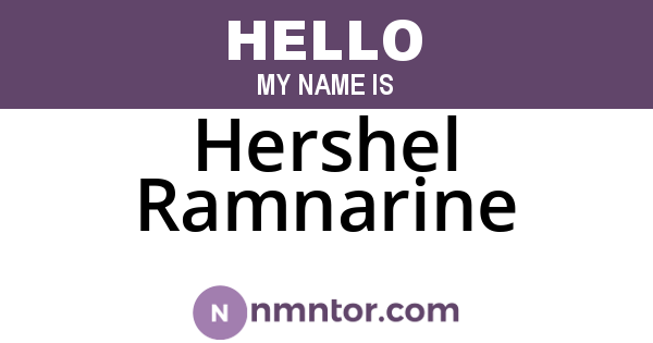 Hershel Ramnarine