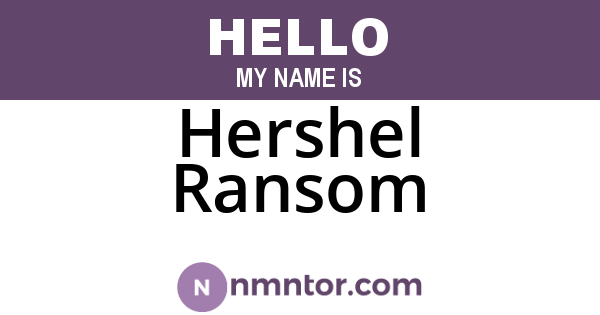 Hershel Ransom