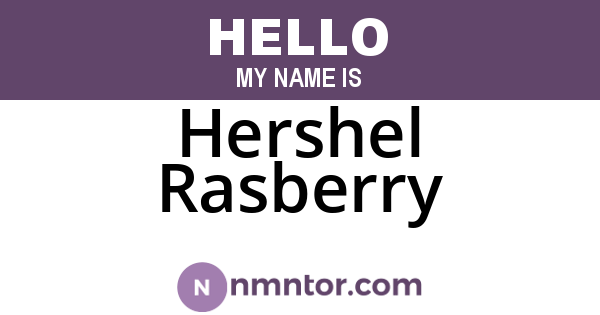 Hershel Rasberry