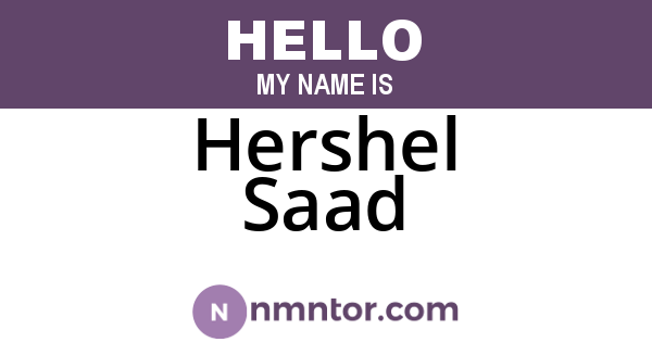 Hershel Saad
