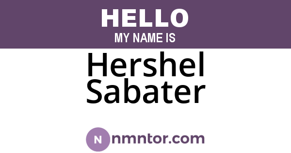 Hershel Sabater