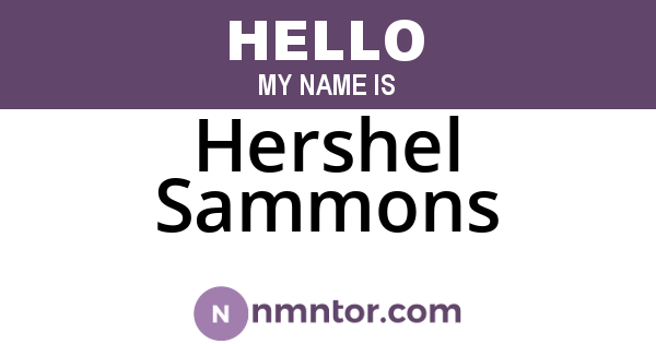 Hershel Sammons