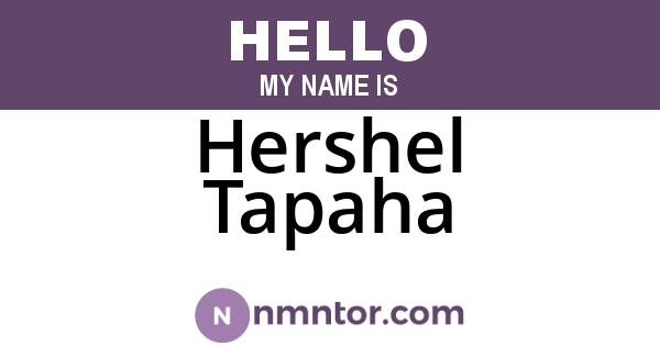 Hershel Tapaha
