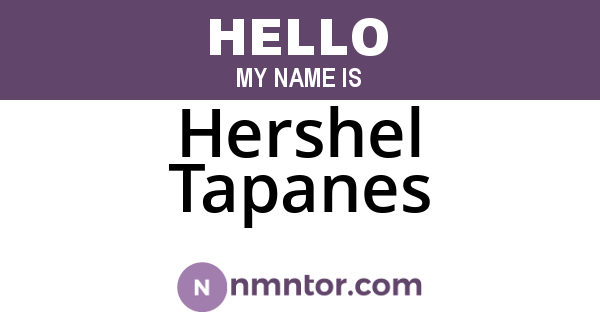 Hershel Tapanes