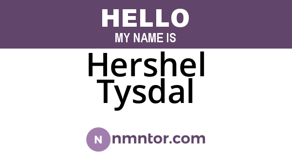 Hershel Tysdal