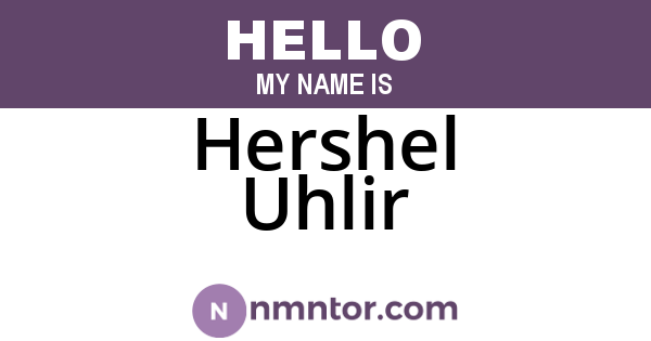 Hershel Uhlir