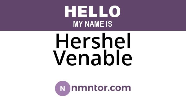 Hershel Venable