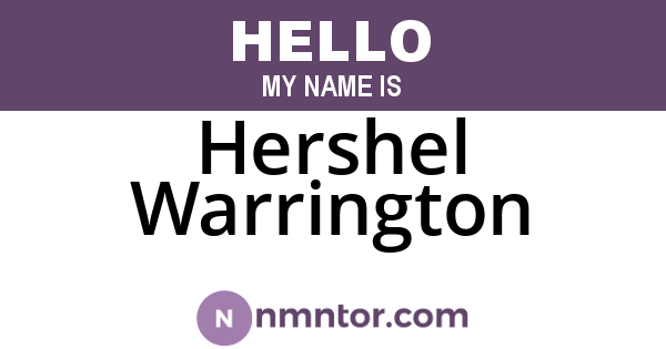 Hershel Warrington