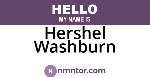 Hershel Washburn