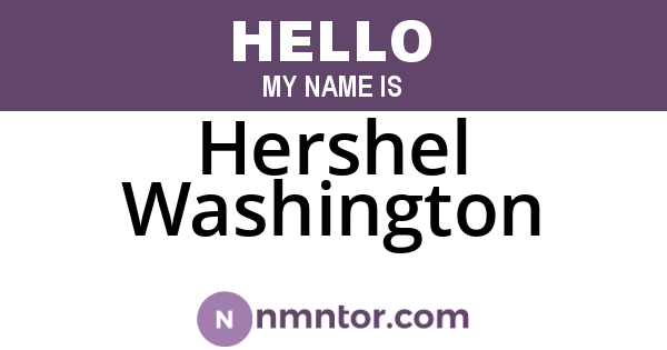Hershel Washington
