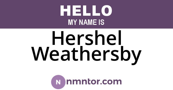 Hershel Weathersby