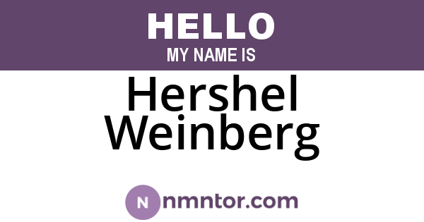 Hershel Weinberg