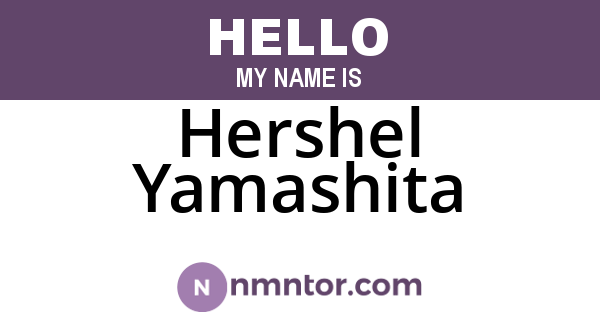 Hershel Yamashita