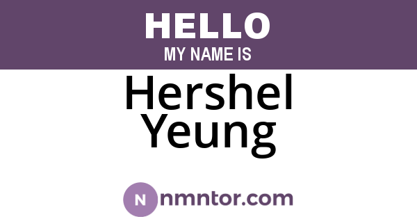 Hershel Yeung