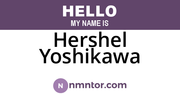 Hershel Yoshikawa