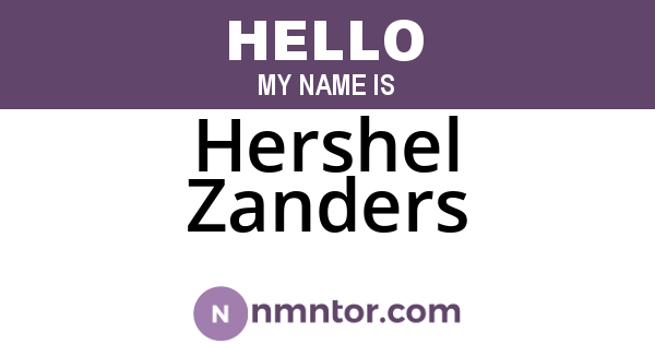 Hershel Zanders